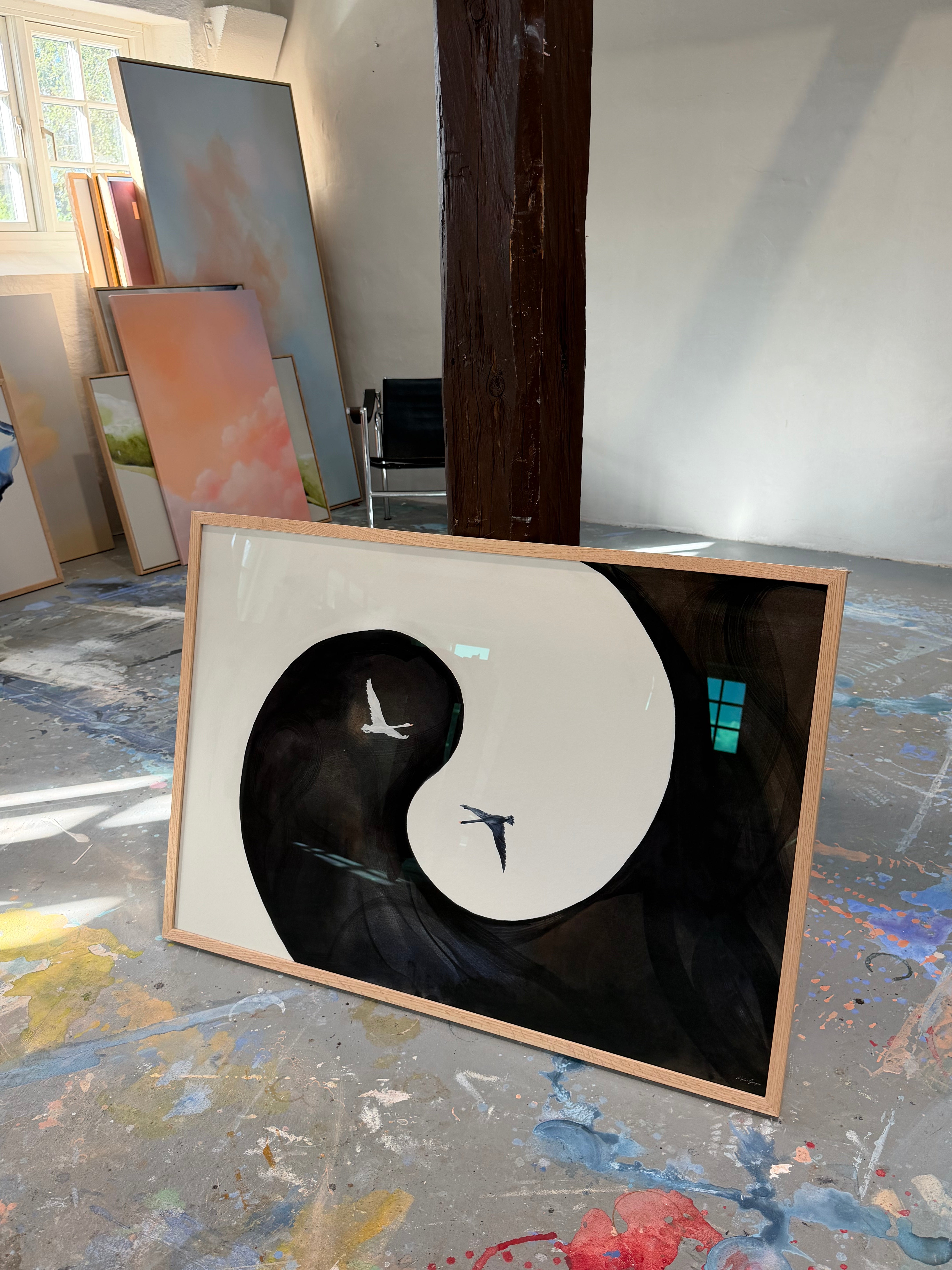 Balance, kunsttryk, indrammet